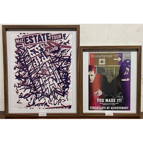 James Cauty & Jamie Reid, art print MdZ Estate Tour, hand signed