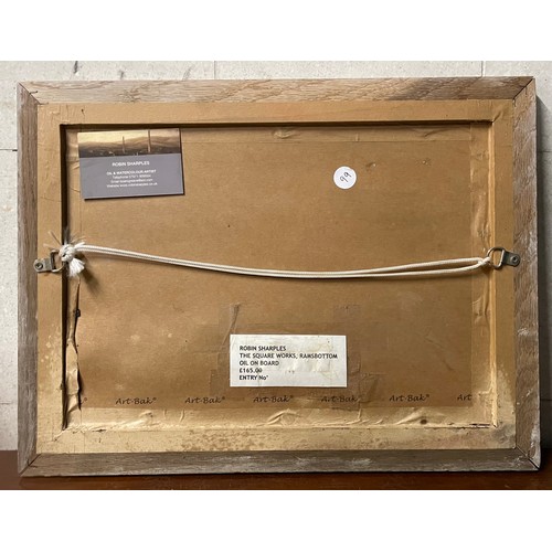 Robin Sharples, two original industrial scene paintings, one an oil on ...