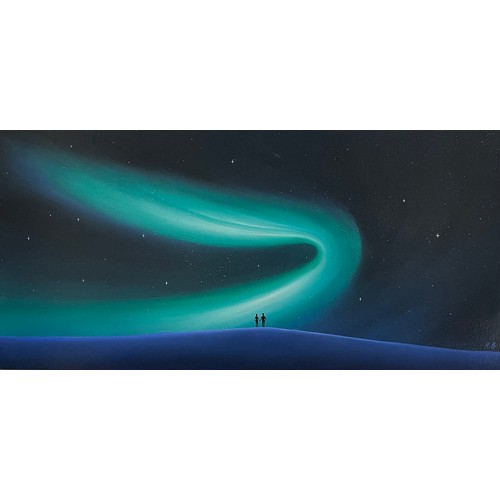 Ruby Beau (21st Century) two original oil on boards, Under the Northern ...