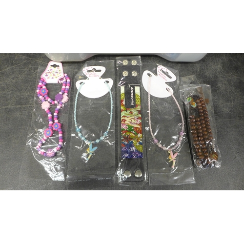 5032 - A quantity of costume items including children's costume jewellery and hair accessories, etc., in or... 