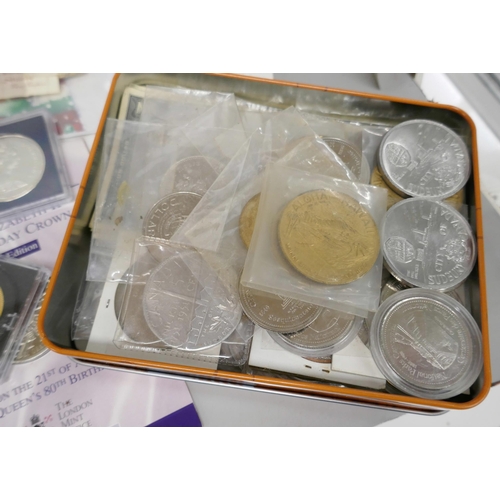 2069 - A large collection of coins, banknotes, etc.