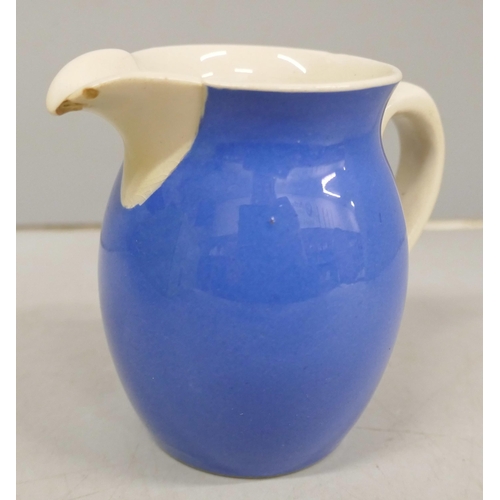 2089 - A set of T G Green Polo coffee cups and saucers with coffee pot, sugar bowl and milk jug in blue and... 