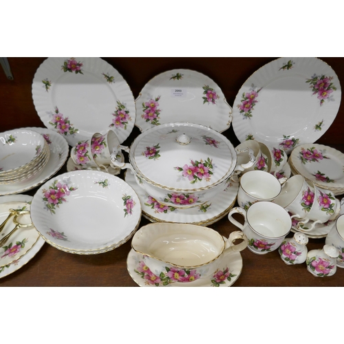 2093 - A collection of Royal Albert Prairie Rose tea ware and dinner ware