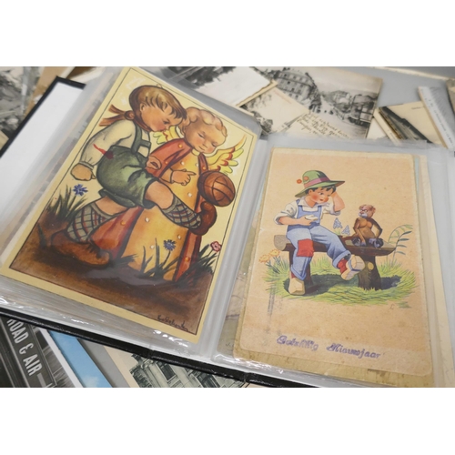 2096 - Postcards; a box of postcards, vintage to modern