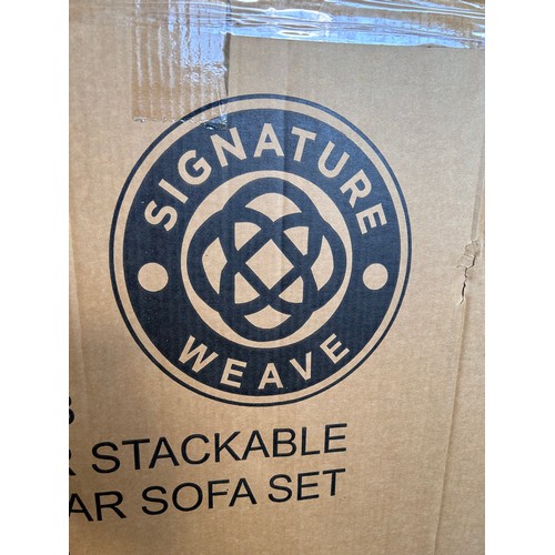 3190 - Paton Wicker 4 person garden set (no cushions / Unchecked)