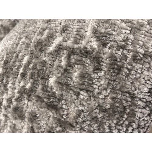 3205 - An Aero Bubble Grey Chenille Sofa with contrasting scatter cushions