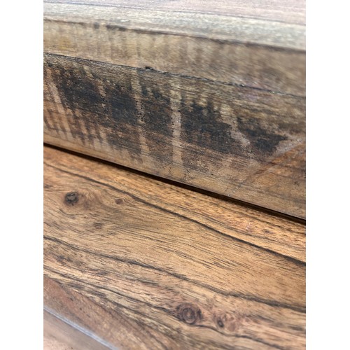 3209 - A solid wood nest of three tables