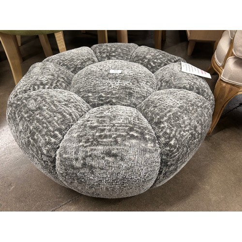 3210 - An Aero Bubble Grey Chenille ottoman