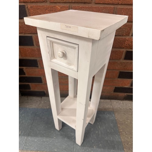 3212 - A white painted single drawer plant stand