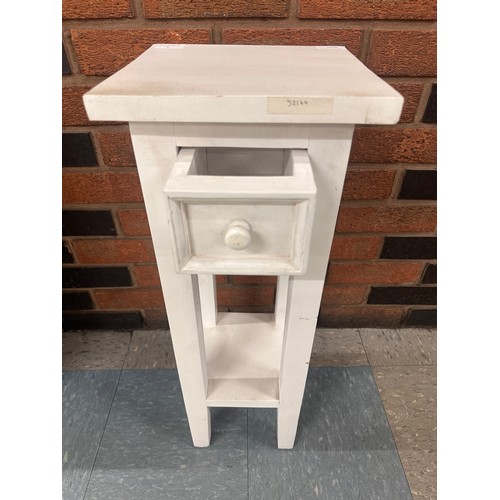 3212 - A white painted single drawer plant stand