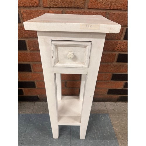 3212 - A white painted single drawer plant stand