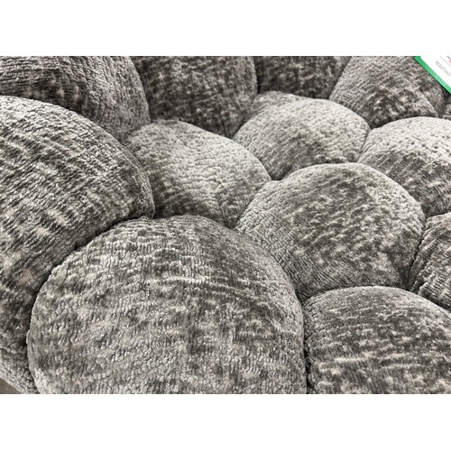 3213 - An Aero Bubble Grey Chenille swivel chair