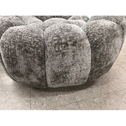 3213 - An Aero Bubble Grey Chenille swivel chair