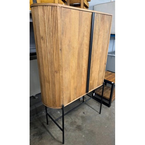 3230 - A Zen 2 door wooden cocktail cabinet *This lot is subject to VAT