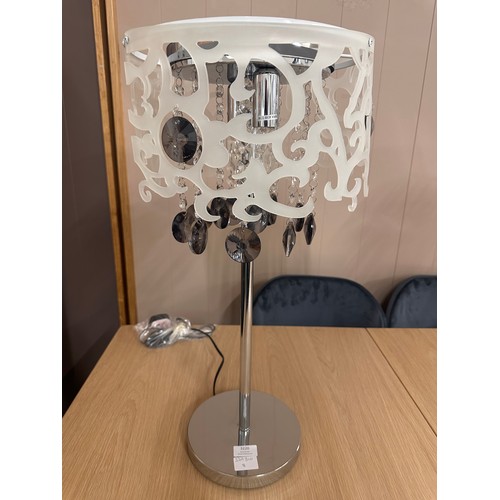 3236 - A chrome effect modern table lamp