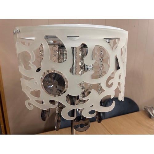 3236 - A chrome effect modern table lamp