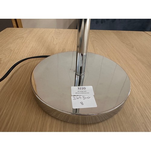 3236 - A chrome effect modern table lamp