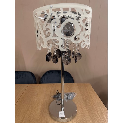 3237 - A chrome effect modern table lamp