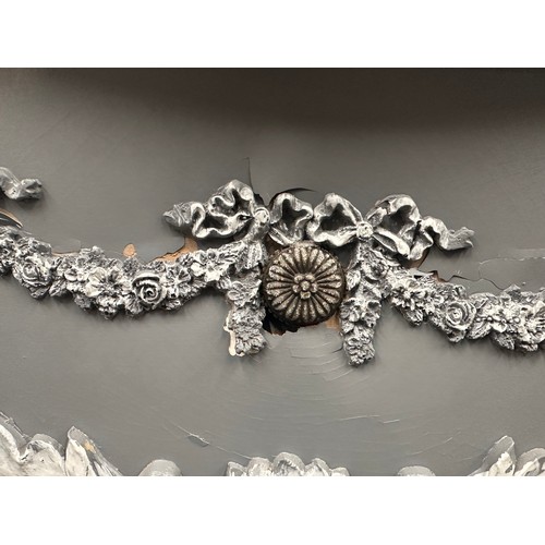 3240 - A grey and white French style 1 drawer console table