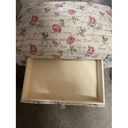 3244 - A small footstool with a drawer