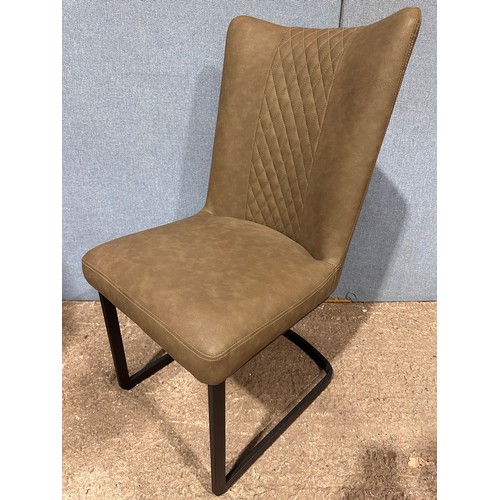 3185 - A solid oak 240cm dining table with 3 mushroom leather dining chairs and a solid oak bench