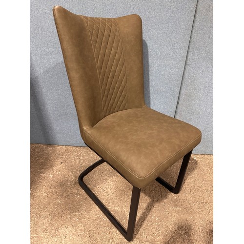 3185 - A solid oak 240cm dining table with 3 mushroom leather dining chairs and a solid oak bench