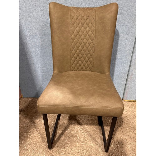 3185 - A solid oak 240cm dining table with 3 mushroom leather dining chairs and a solid oak bench