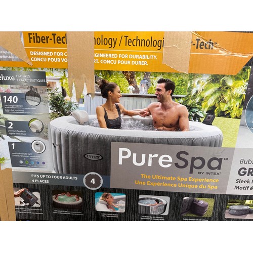 3198 - An Intex grey wood effect 6 person spa (unchecked) original RRP £416.66 + VAT (4245-14) *This lot is... 