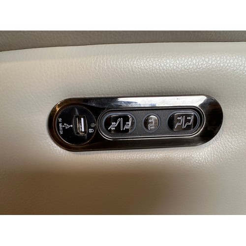 3195 - A Fletcher cream leather power reclining 3 seater sofa, original RRP £1041.66 + VAT (4238-17/901) *T... 