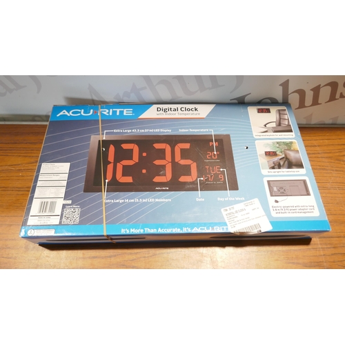 6048 - Acurite Digital clock with indoor temperature, (370-65) *This lot is subject to VAT