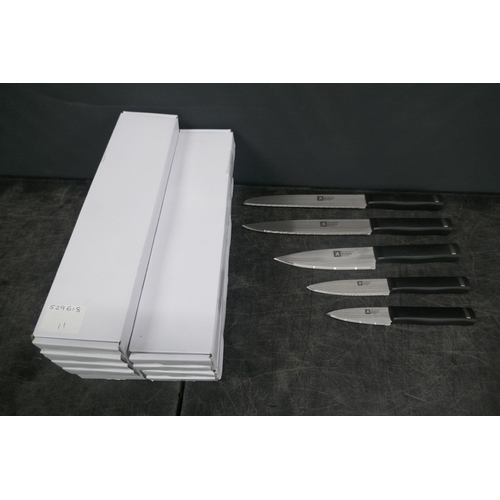 5067 - Ten boxes of five Richardson Sheffield assorted kitchen knives - unused