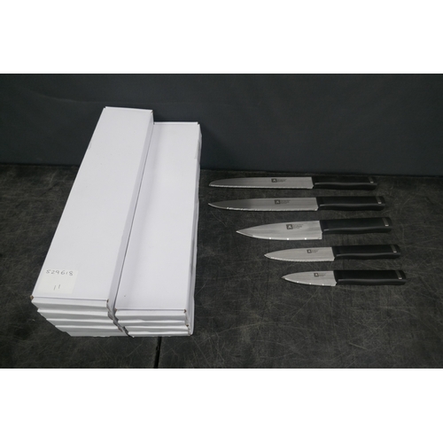 5070 - Ten boxes of five Richardson Sheffield assorted kitchen knives - unused