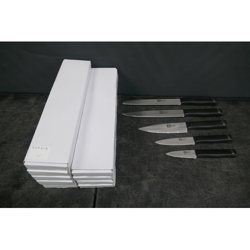5073 - Ten boxes of five Richardson Sheffield assorted kitchen knives - unused