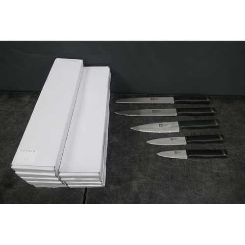 5075 - Ten boxes of five Richardson Sheffield assorted kitchen knives - unused