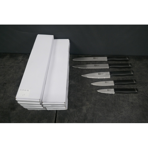 5077 - Ten boxes of five Richardson Sheffield assorted kitchen knives - unused