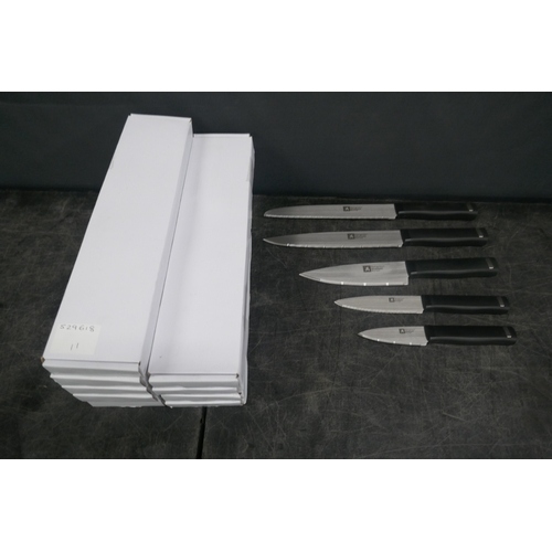 5085 - Ten boxes of five Richardson Sheffield assorted kitchen knives - unused