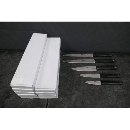 5086 - Ten boxes of five Richardson Sheffield assorted kitchen knives - unused