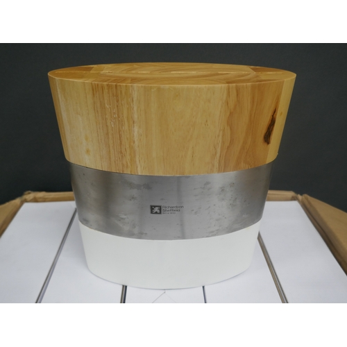 5110 - A box of ten Richardson Sheffield wood and metal knife blocks, boxed and unused