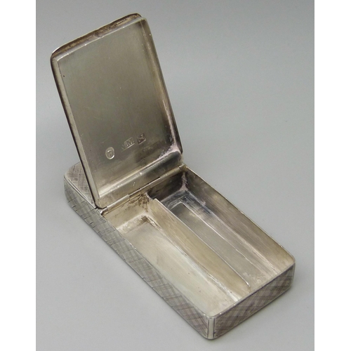 7028 - A Victorian silver box with two compartments and engraved crest, Nathaniel Mills, Birmingham, 1848, ... 