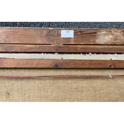 296 - Richard Allan, Devonshire coastal scene landscape, oil on canvas, framed