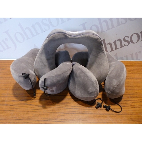6058 - Three Airia Living memory foam neck travel pillows, (371-309-311) *This lot is subject to VAT