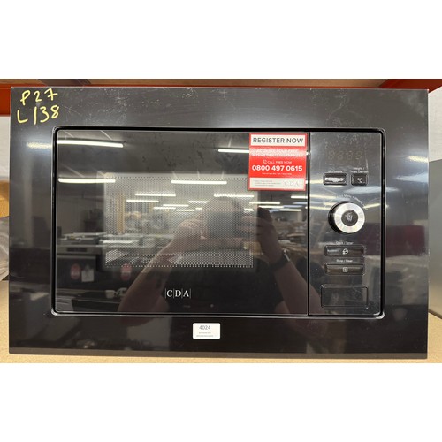 4024 - CDA wall microwave - black (556-138) *This lot is subject to VAT