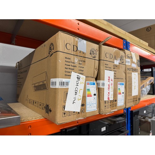 4026 - Two CDA canopy hoods and a Matrix chimney hood (556-13,36,38) *This lot is subject to VAT