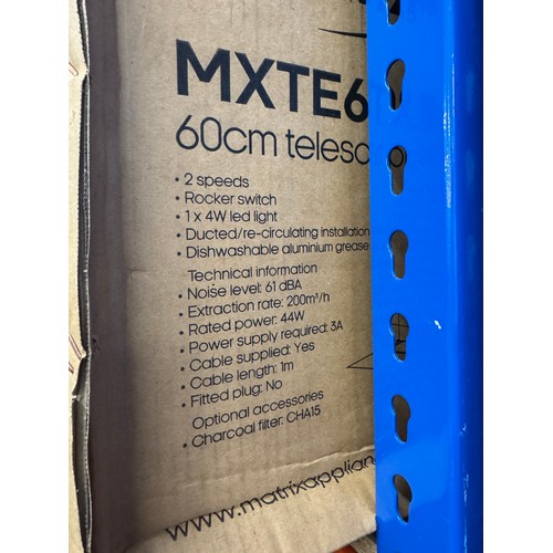 4026 - Two CDA canopy hoods and a Matrix chimney hood (556-13,36,38) *This lot is subject to VAT