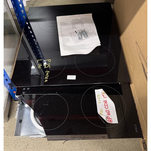 4036 - CDA 5 zone ceramic hob, Beko 4 zone induction hob (damaged/broken) (556-103,171) *This lot is subjec... 