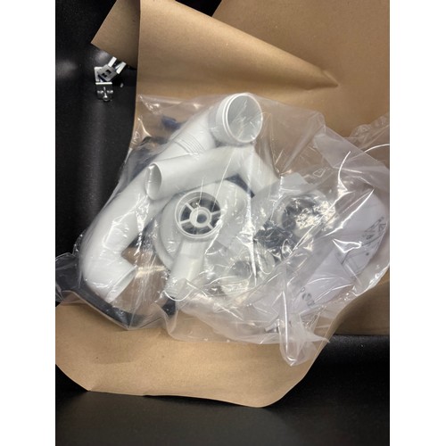 4048 - Minorca composite 1.0 bowl RVS black sink (556-85) *This lot is subject to VAT