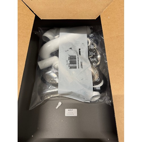 4057 - grey Samos 1.0 bowl composite sink (556-97) *This lot is subject to VAT