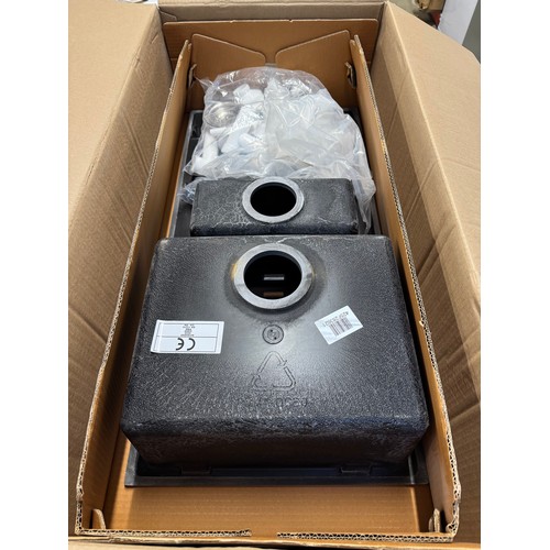 4059 - Messina composite 1.5 bowl RVS black sink  (556-130) *This lot is subject to VAT