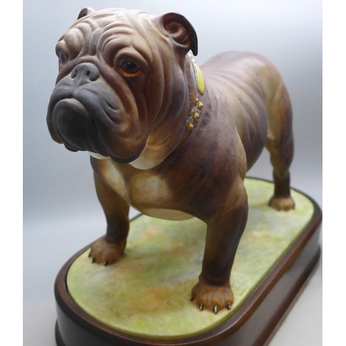 2064 - A Royal Worcester limited edition figure, The Bulldog, by Doris Lindner, with certificate, number 40... 
