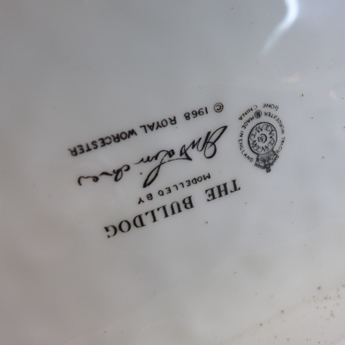 2064 - A Royal Worcester limited edition figure, The Bulldog, by Doris Lindner, with certificate, number 40... 